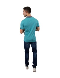 Foto 4 | Playera Polo Kenneth Cole Hombre Kcpv24pol13 Algodón Turquesa