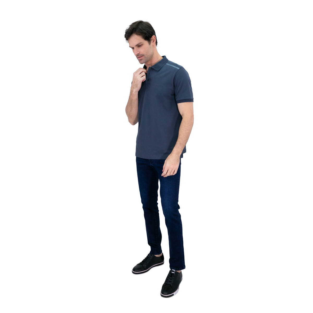 Foto 2 | Playera Polo Hombre Kenneth Cole Kcoi24pol25 Gris Oscuro Casual