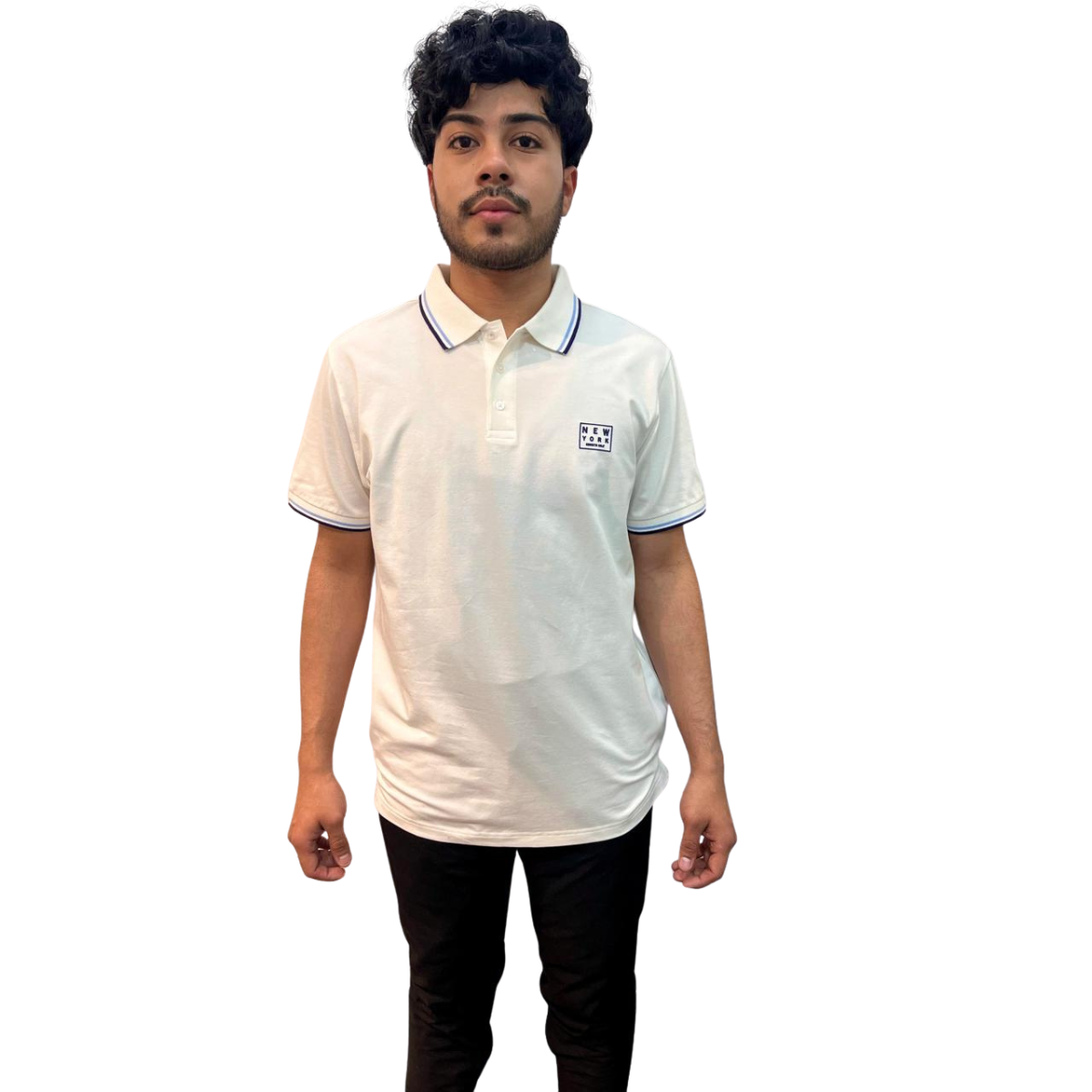 Playera Polo Hombre Kenneth Cole Kcpv25pol16 Blanco Casual