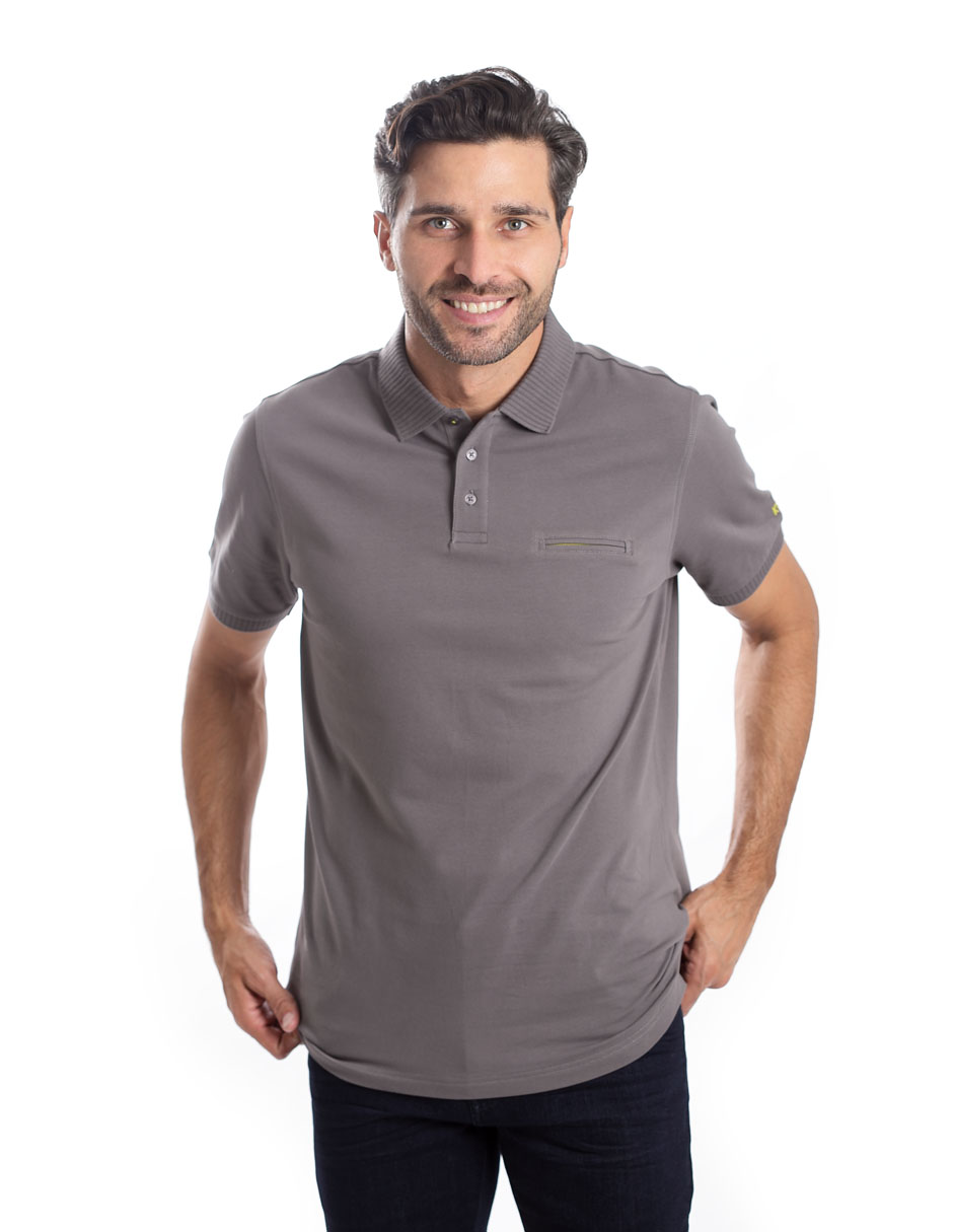 Playera Polo Hombre Kenneth Cole Kcpv25pol10 Gris Casual