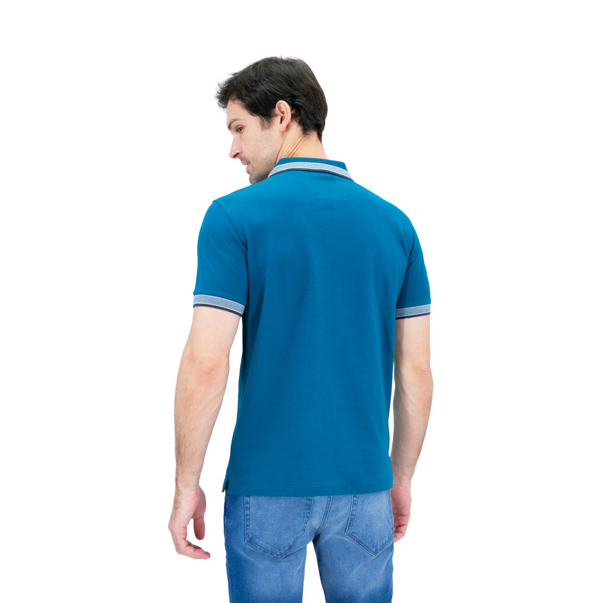 Foto 4 pulgar | Playera Polo Manga Corta Hombre Kenneth Cole Kcoi24pol05 Azul  Casual