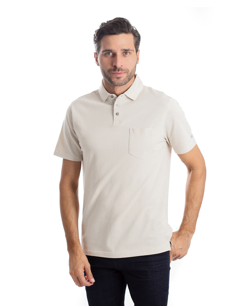 Playera Polo Manga Corta Hombre Kenneth Cole Kcpv25pol02 Beige Casual