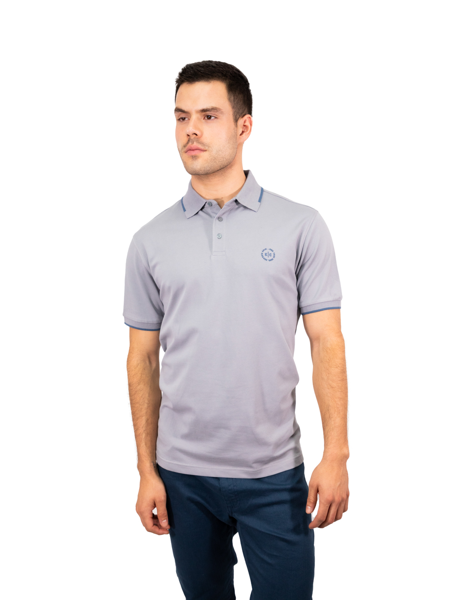 Playera Polo Hombre Kenneth Cole Kcpv24pol03 Gris Casual