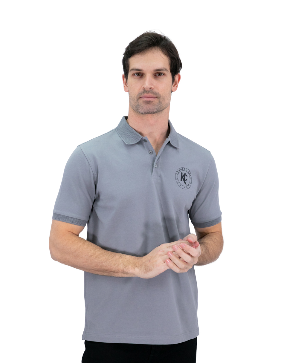 Playera Polo Hombre Kenneth Cole Kcoi24pol24 Gris Casual