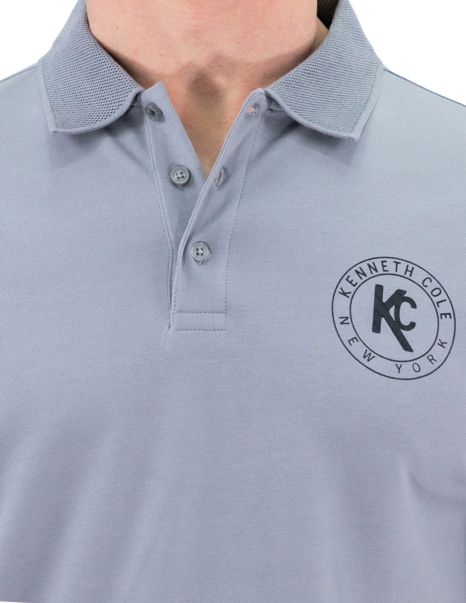Foto 4 pulgar | Playera Polo Hombre Kenneth Cole Kcoi24pol24 Gris Casual