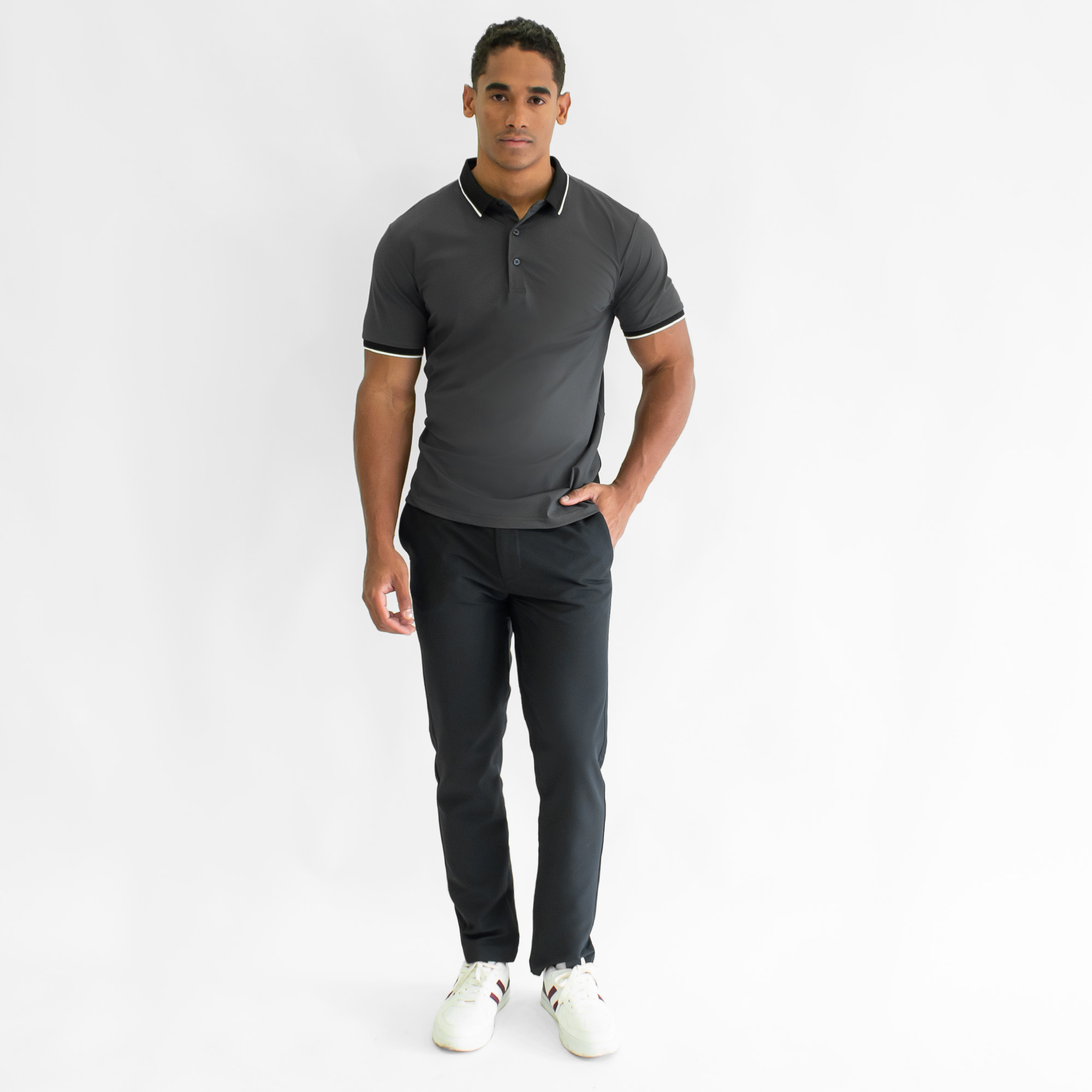 Foto 4 pulgar | Playera Polo Generra Con Ribetes Para Hombre