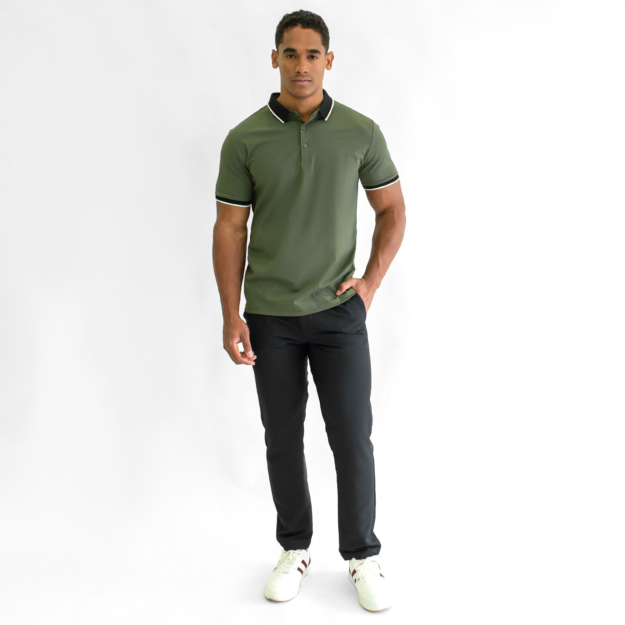 Foto 4 pulgar | Playera Polo Generra Con Ribetes Para Hombre