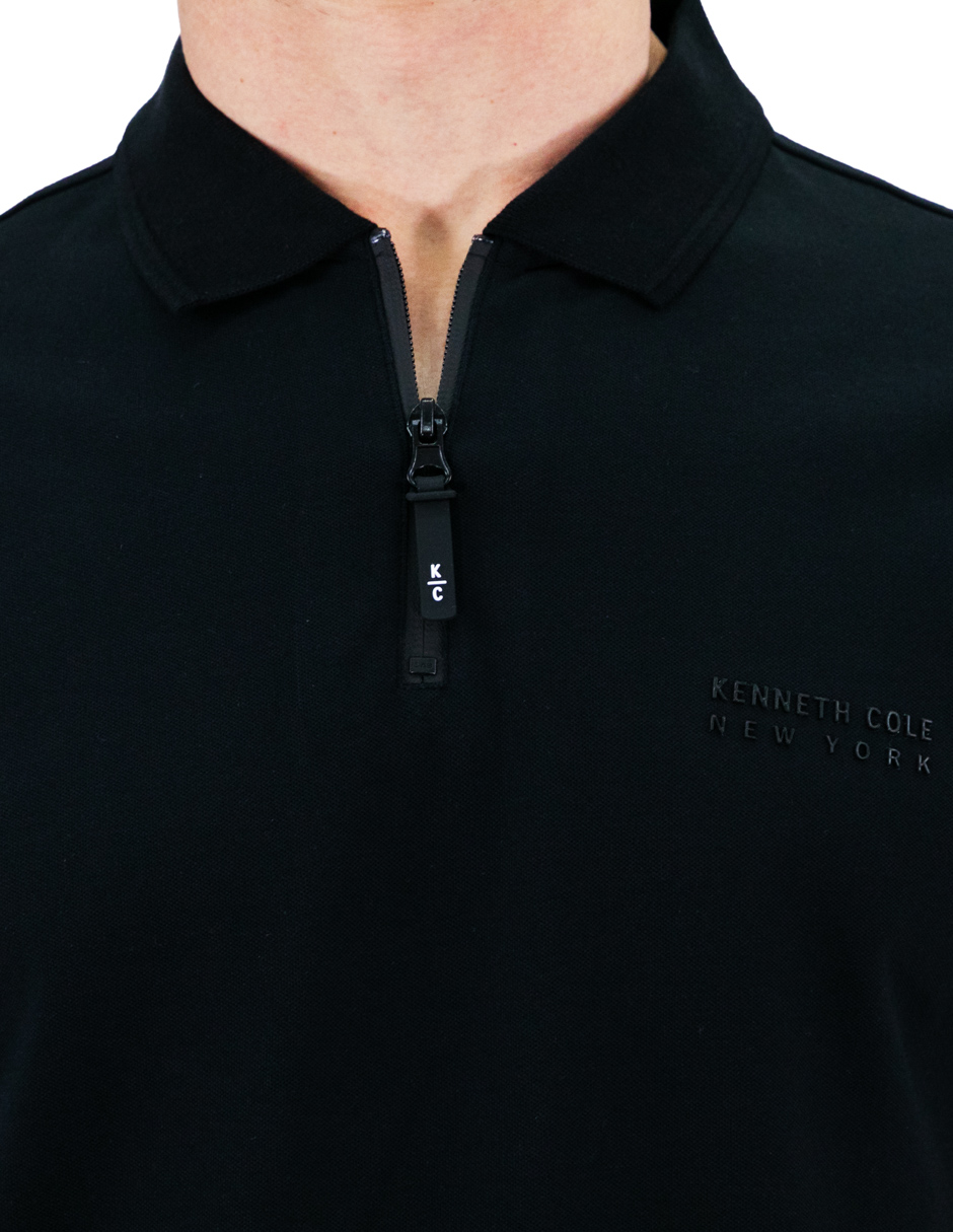 Foto 4 pulgar | Polo Hombre Kenneth Cole Kcoi24pol26  Negro Casual Algodón