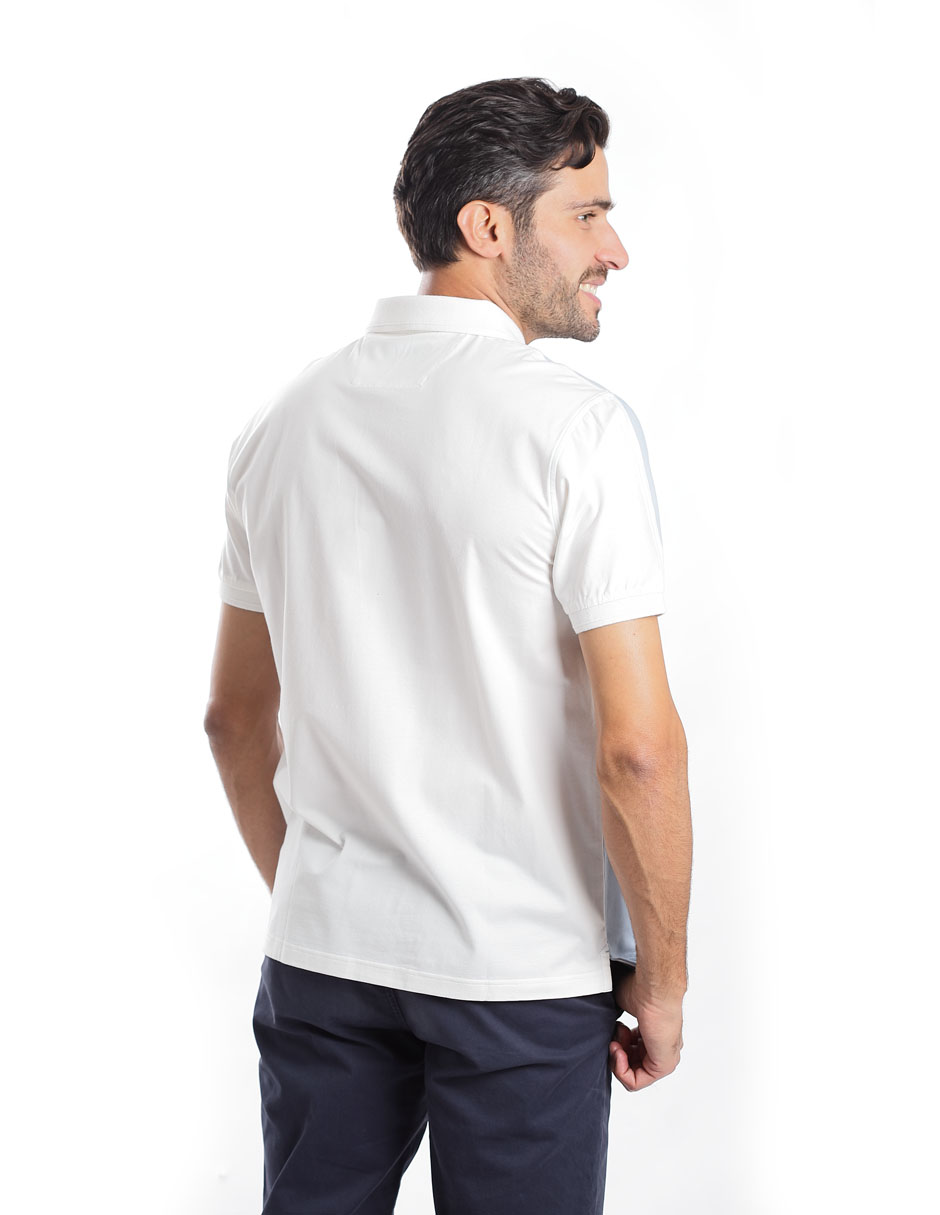 Foto 5 pulgar | Playera Polo Hombre Kenneth Cole Kcpv25pol17 Azul Blanco Casual Algodón