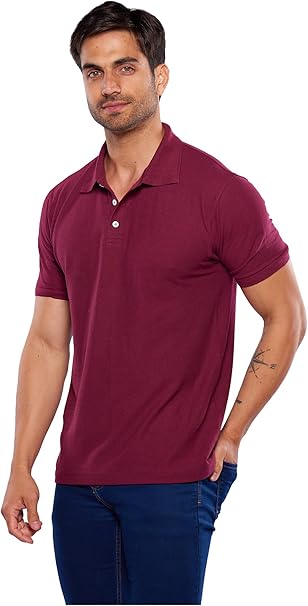 Playera Polo Alfani Vino para Hombre