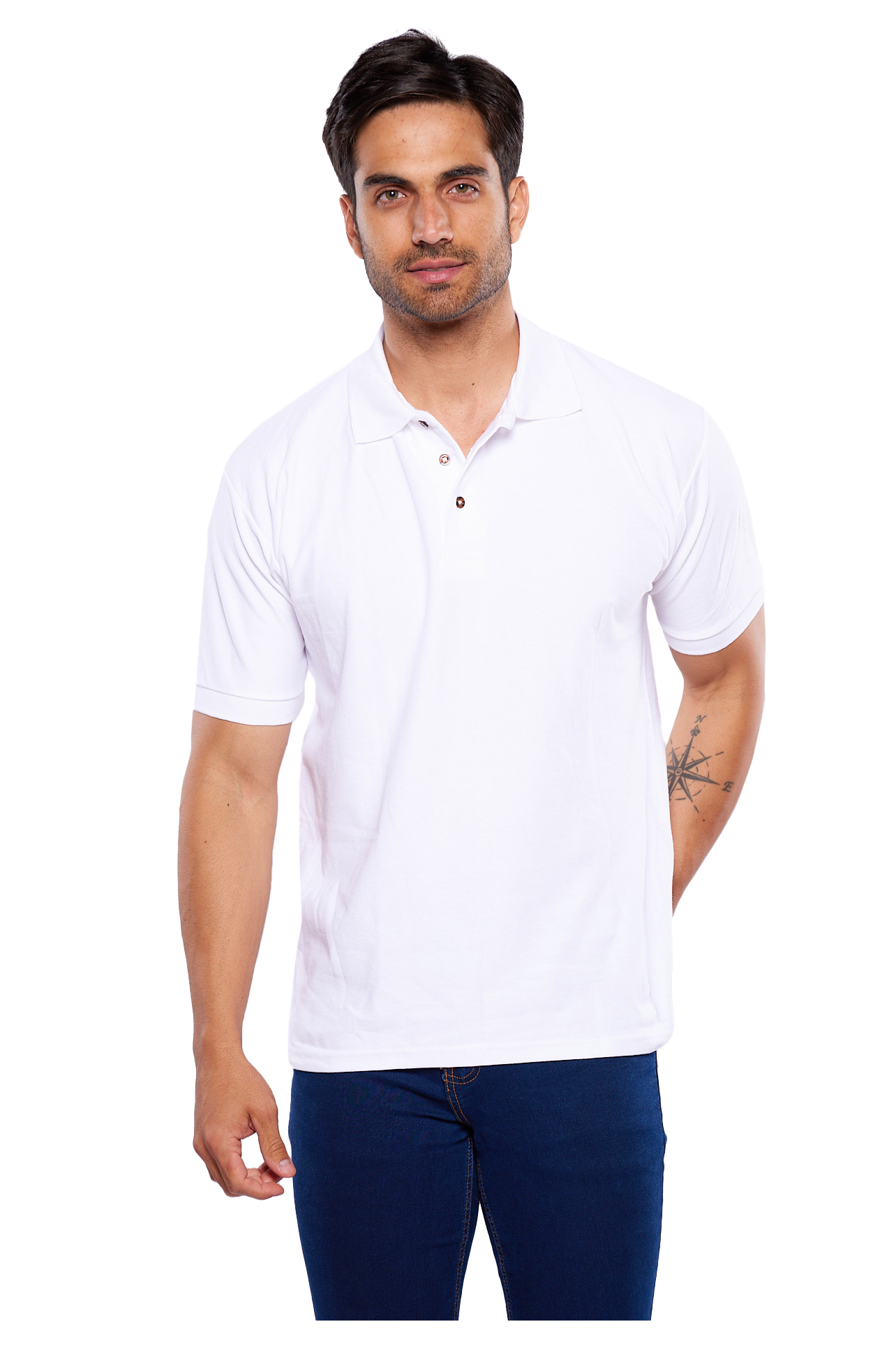 Playera Polo Alfani Blanca para Hombre