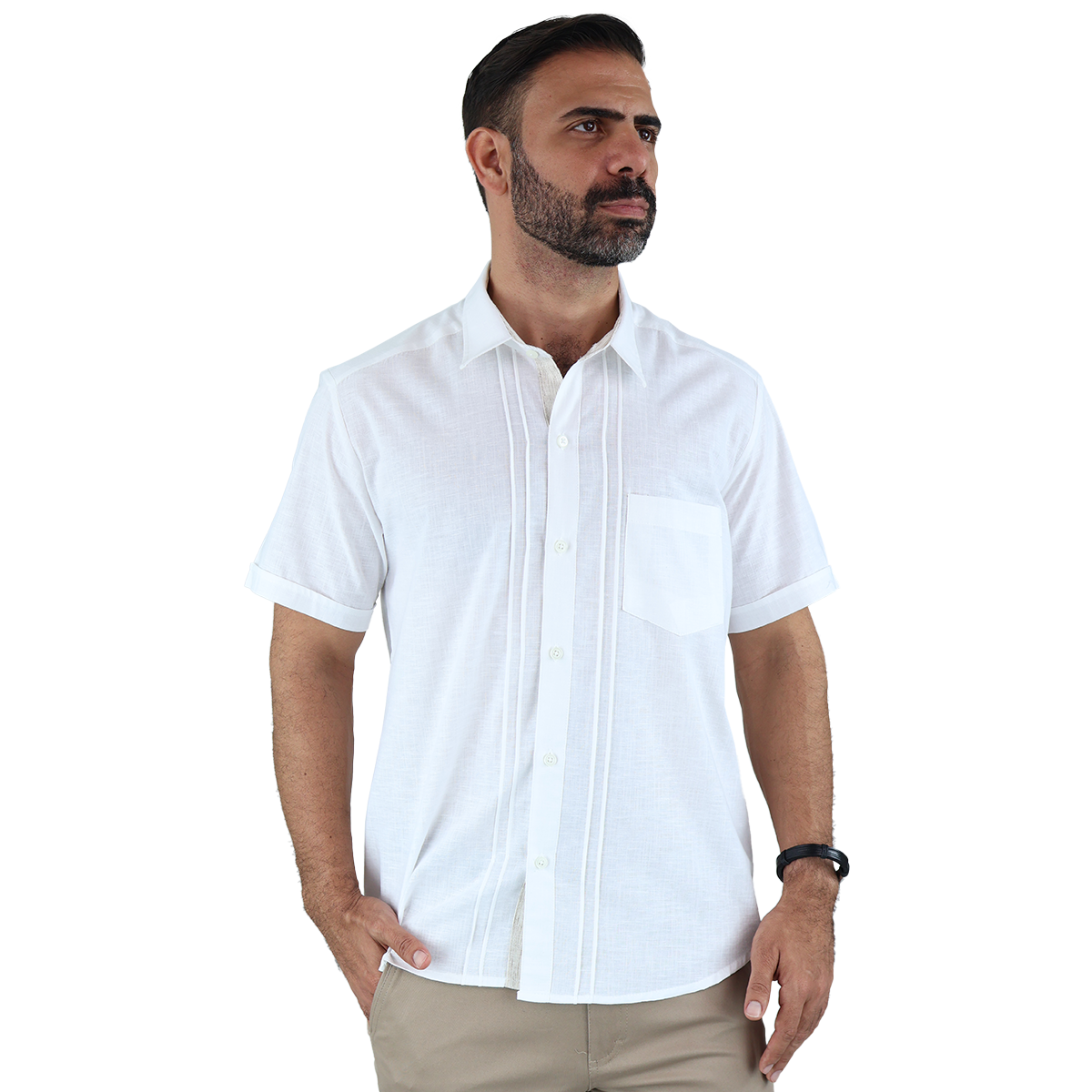 Foto 2 pulgar | Camisa Rams Cottons Blanca para Hombre