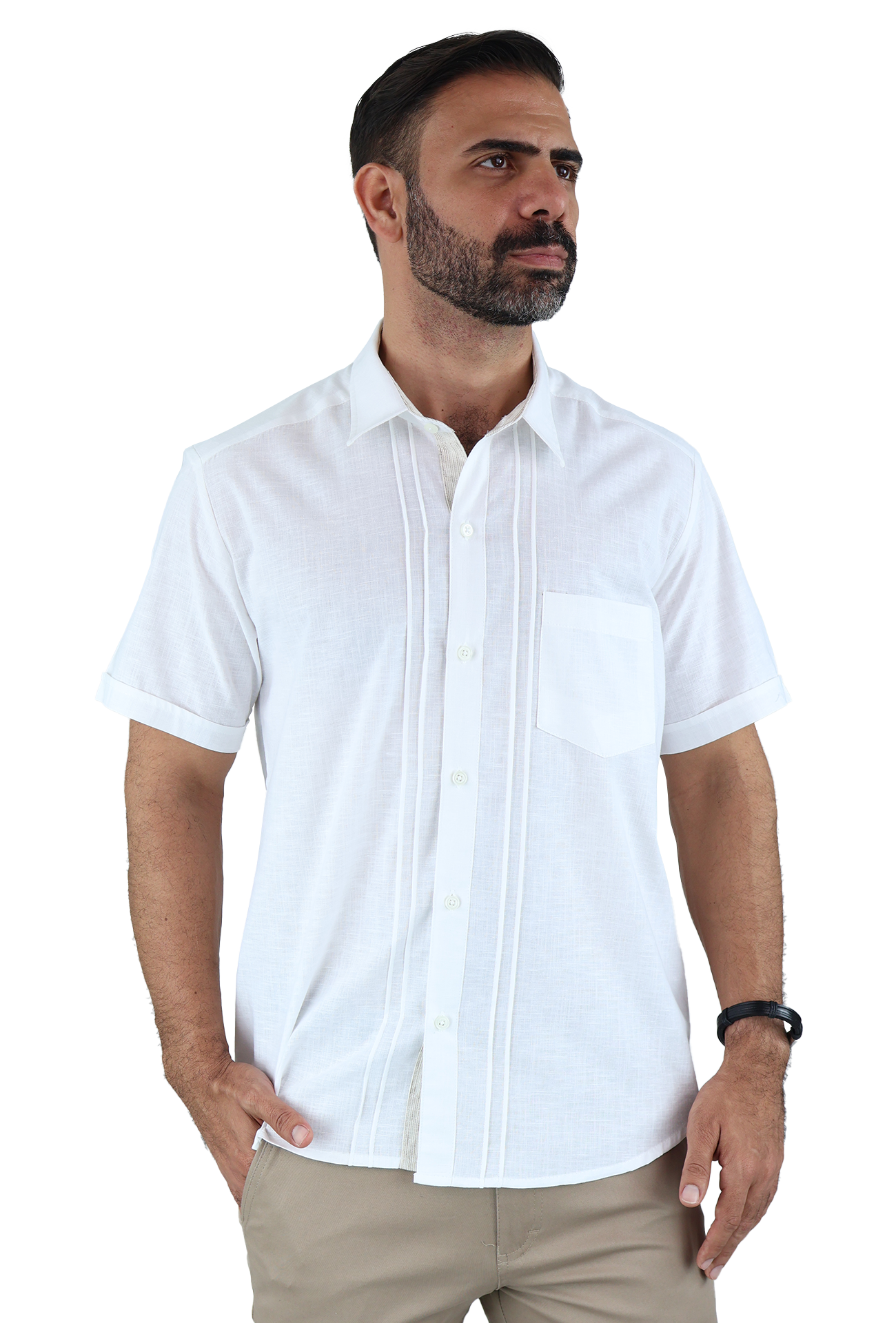 Foto 4 pulgar | Camisa Rams Cottons Blanca para Hombre