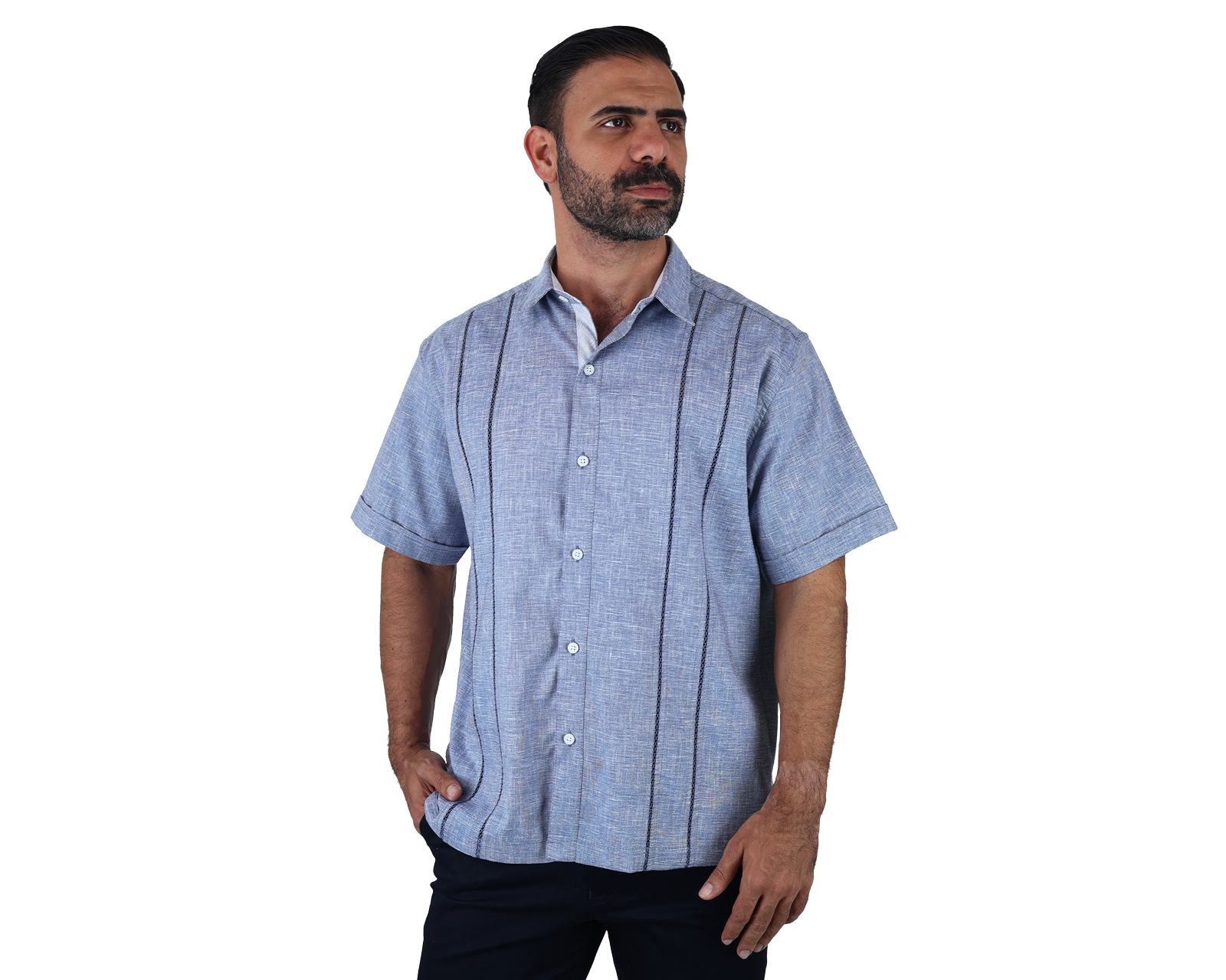 Foto 2 pulgar | Camisa Rams Cottons Azul para Hombre