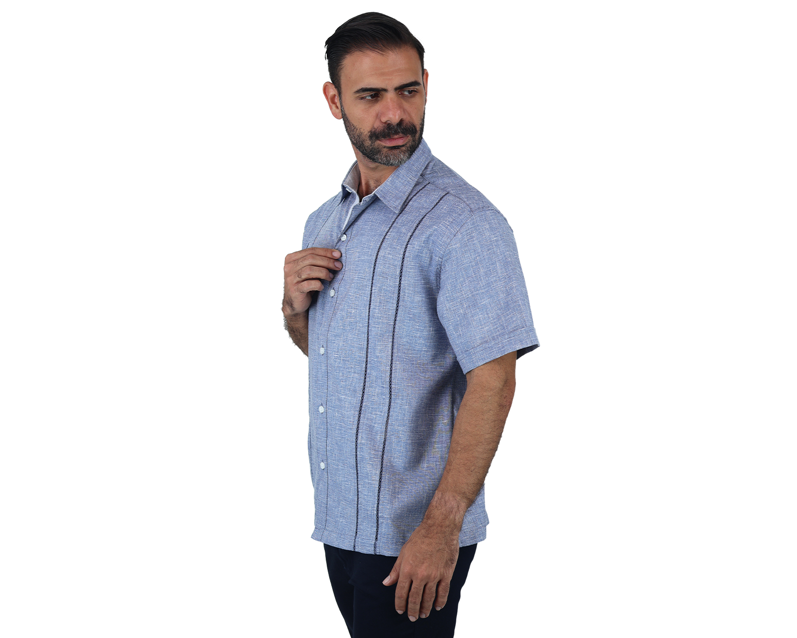 Foto 3 | Camisa Rams Cottons Azul para Hombre