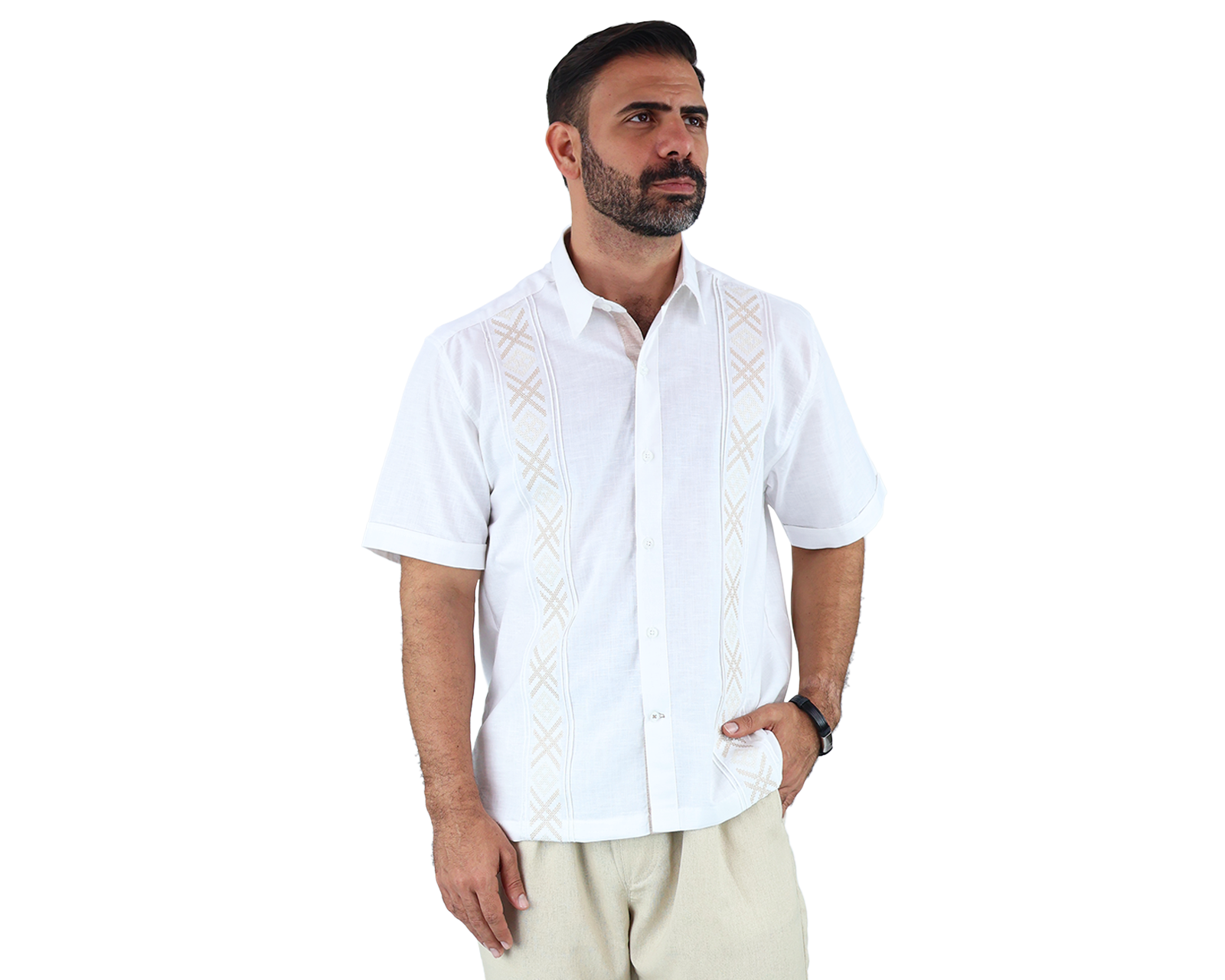 Foto 3 pulgar | Camisa Rams Cottons Blanca para Hombre