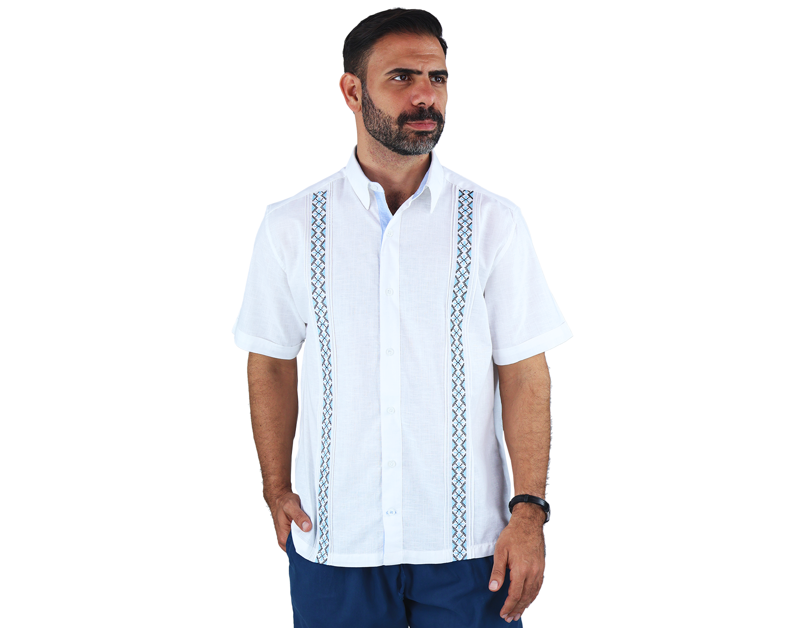 Foto 2 pulgar | Camisa Rams Cottons Blanca para Hombre