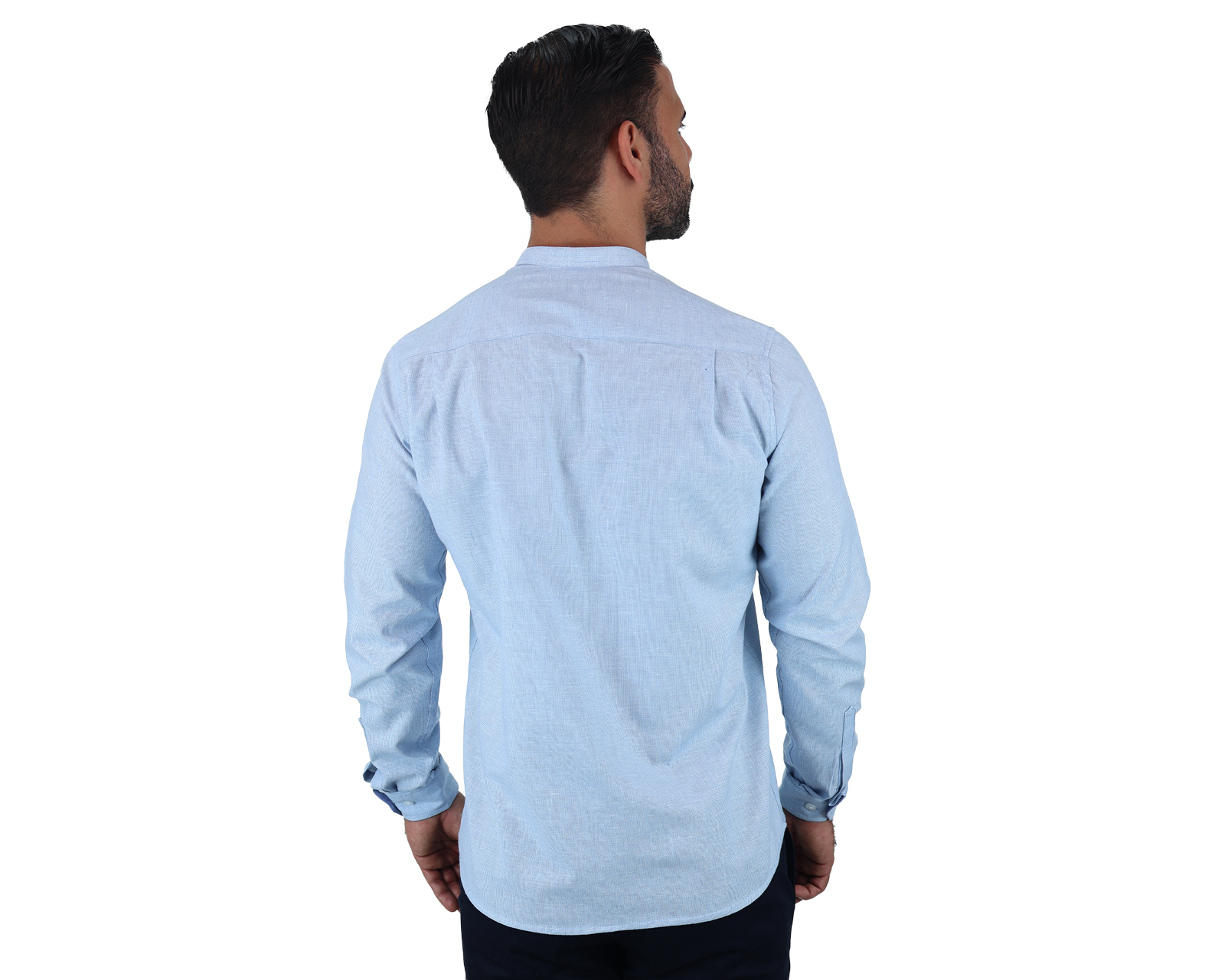 Foto 3 pulgar | Camisa Rams Cottons Cusco Azul Manga Larga