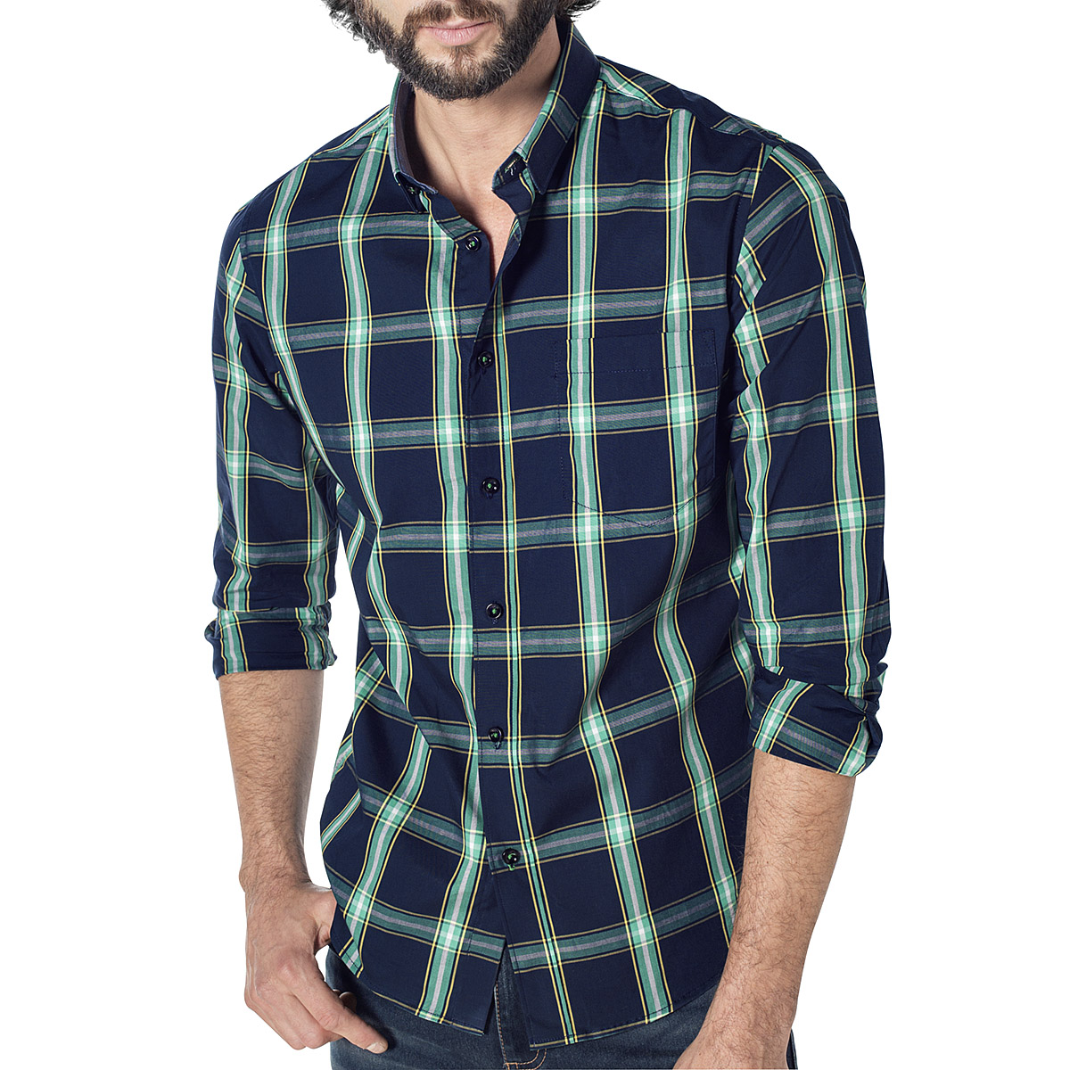 Foto 1 | Camisa Mora Urban Azul para Hombre