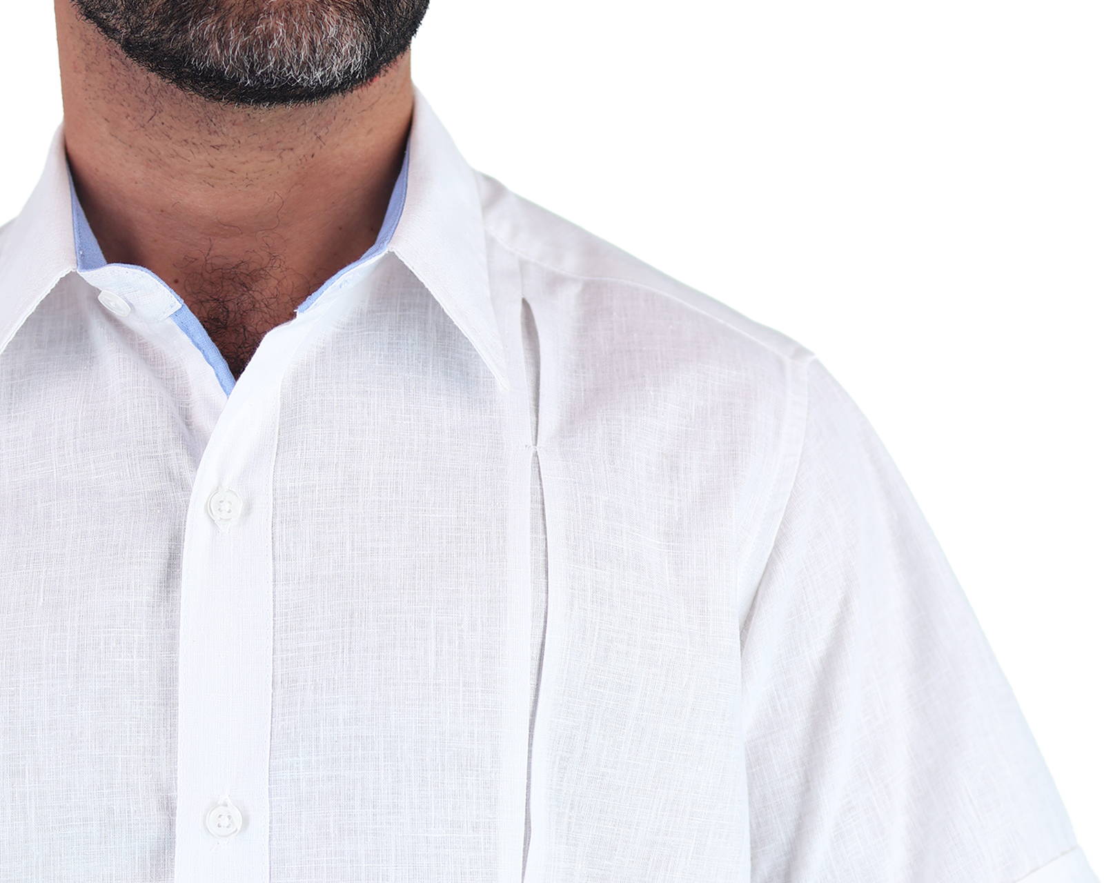 Foto 3 | Camisa Tipo Guayabera Rams Cottons Tihos-2 Blanca con Fuelle para Hombre