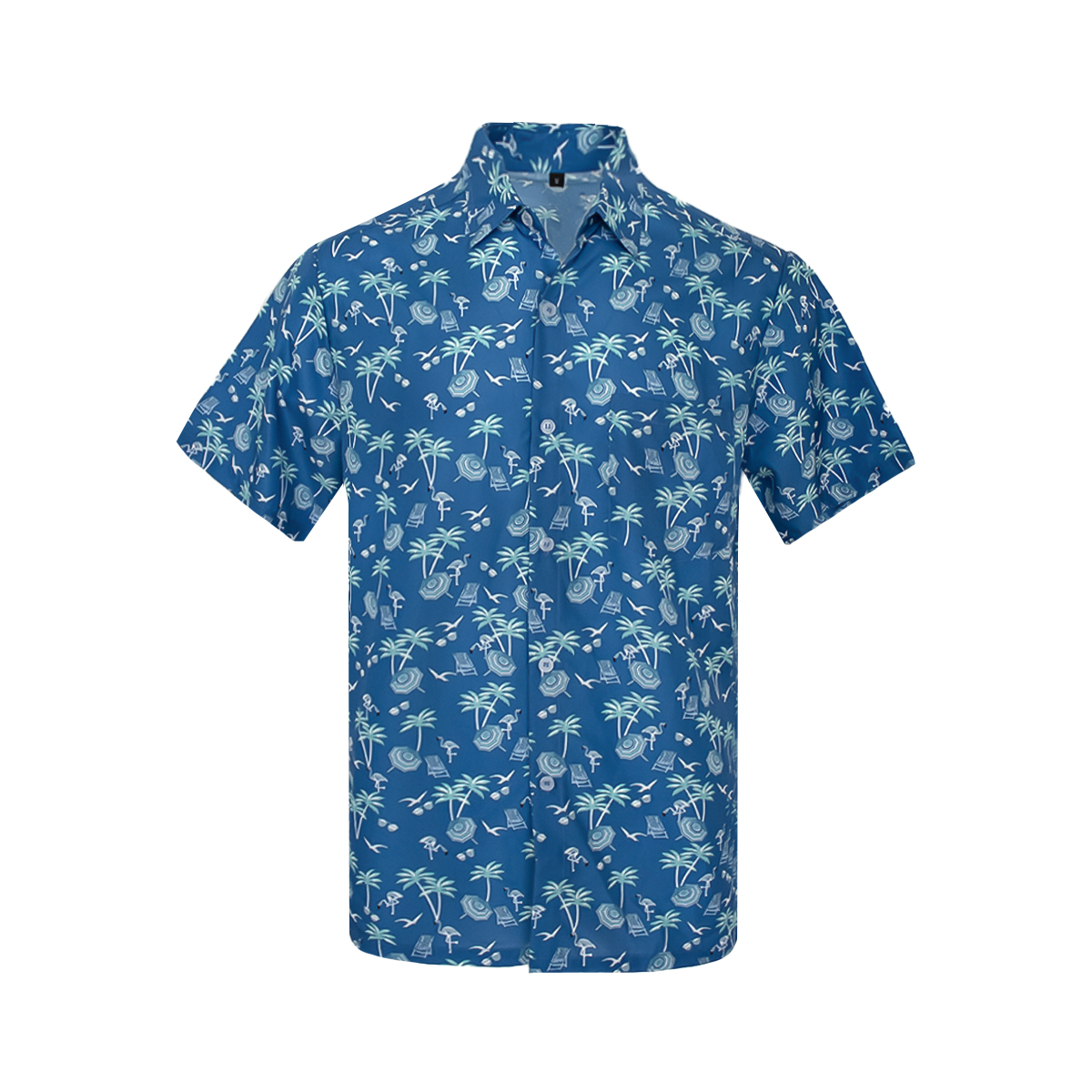 Camisa Casual Manga Corta Maui & Sons Azul para Caballero