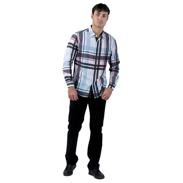 Foto 4 pulgar | Camisa Pavini Manga Larga Para Hombre Blanco Pvls104-11