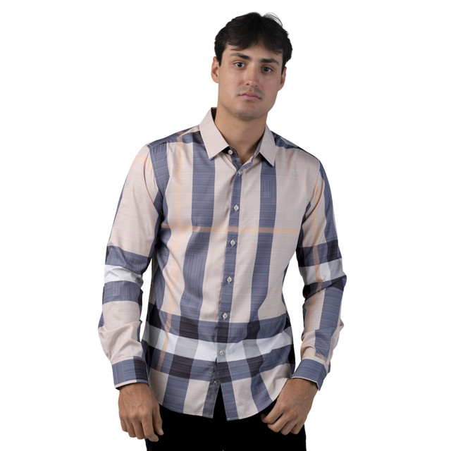 Foto 2 pulgar | Camisa Pavini Manga Larga Para Hombre Beige Pvls104-06