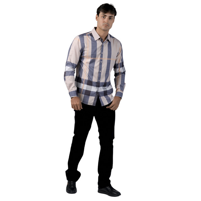 Foto 4 pulgar | Camisa Pavini Manga Larga Para Hombre Beige Pvls104-06