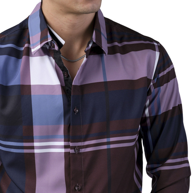 Foto 3 pulgar | Camisa Pavini Manga Larga Para Hombre Tinto Pvls104-10