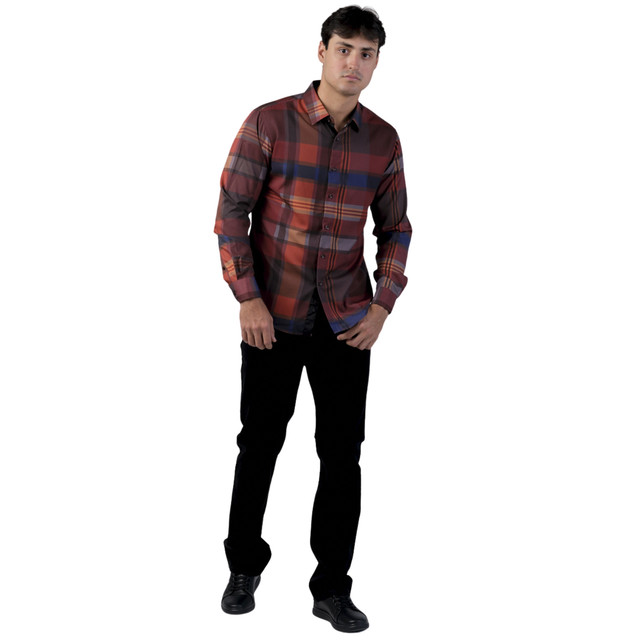 Foto 4 pulgar | Camisa Pavini Manga Larga Para Hombre Cobre Pvls104-07