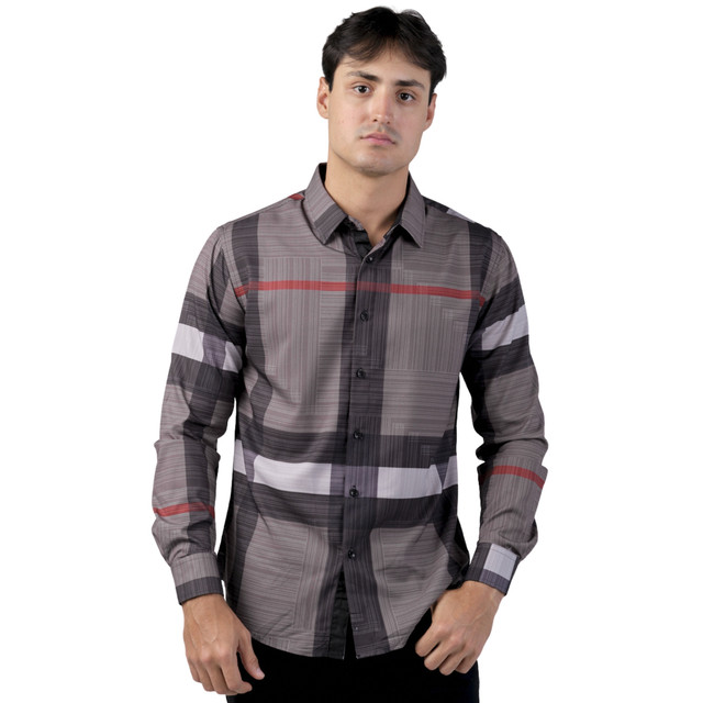 Foto 1 | Camisa Pavini Manga Larga Para Hombre Marron Pvls104-03