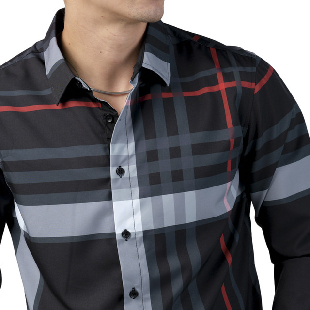 Foto 2 | Camisa Pavini Manga Larga Para Hombre Negro Pvls104-13