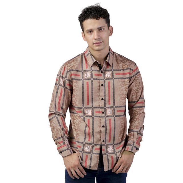 Camisa Benzini Para Caballero Marron Pvls010-11