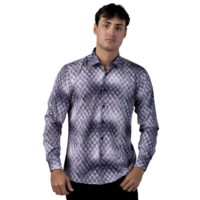 Camisa Benzini Para Caballero Multicolor Ls5051-multi