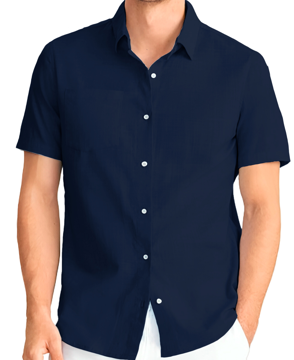 Foto 2 pulgar | Camisa Para Hombre Slim Fit Strech Manga Corta