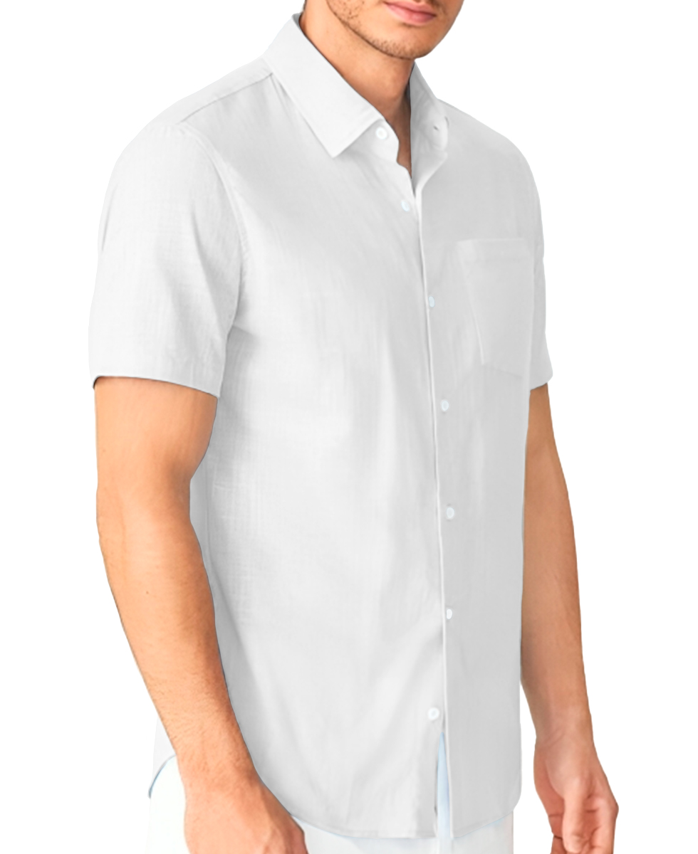 Foto 4 pulgar | Camisa Para Hombre Slim Fit Strech Manga Corta