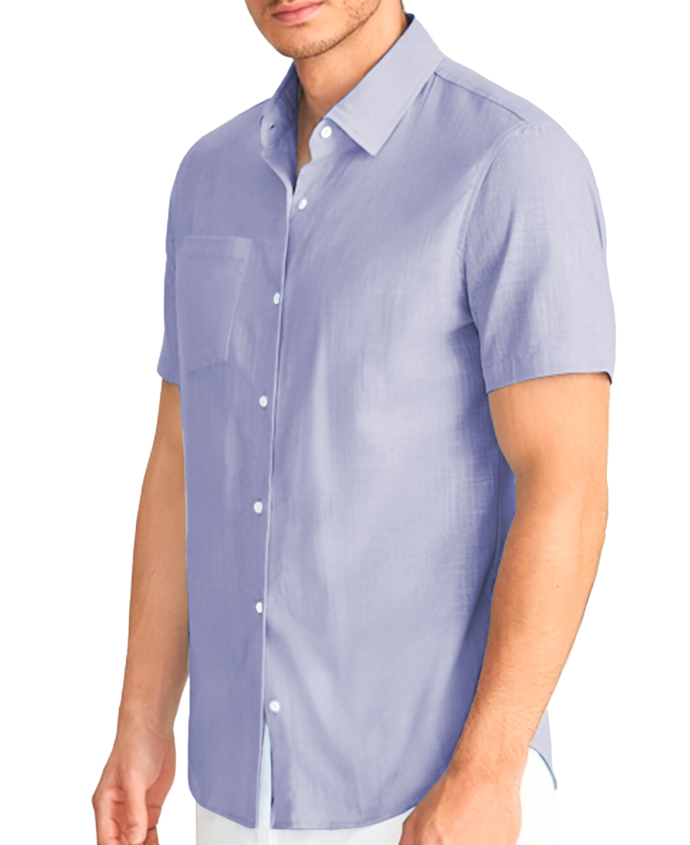 Foto 3 pulgar | Camisa Para Hombre Slim Fit Strech Manga Corta