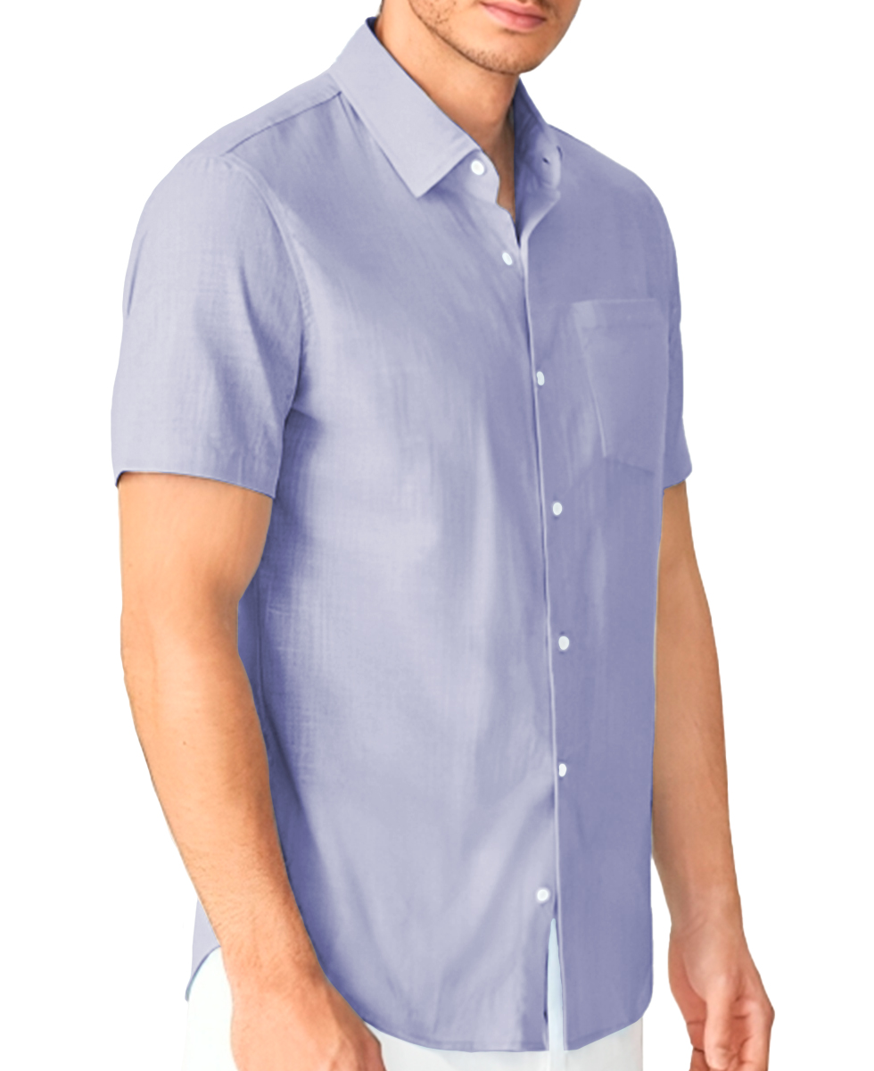 Foto 3 | Camisa Para Hombre Slim Fit Strech Manga Corta