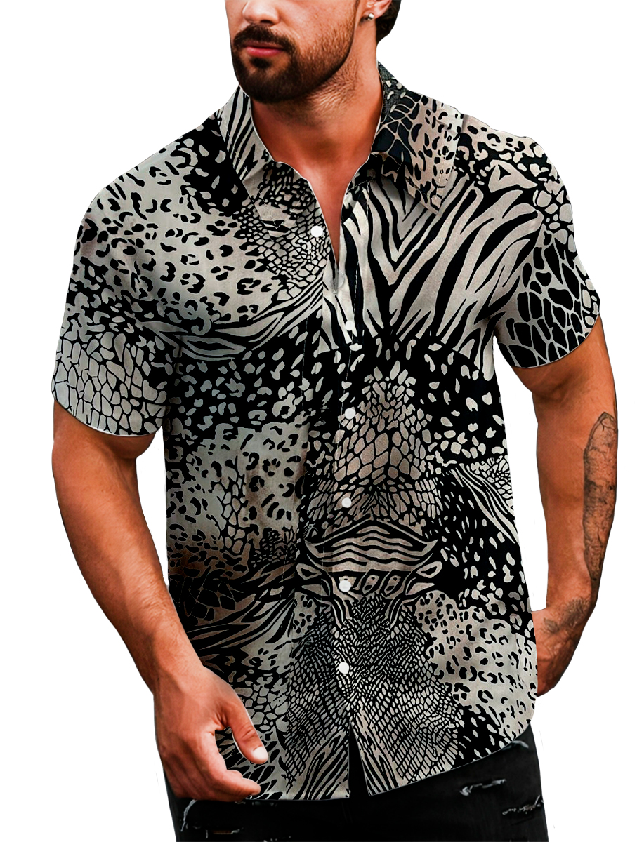 Foto 2 pulgar | Camisa Casual Strech Manga Corta para Hombre