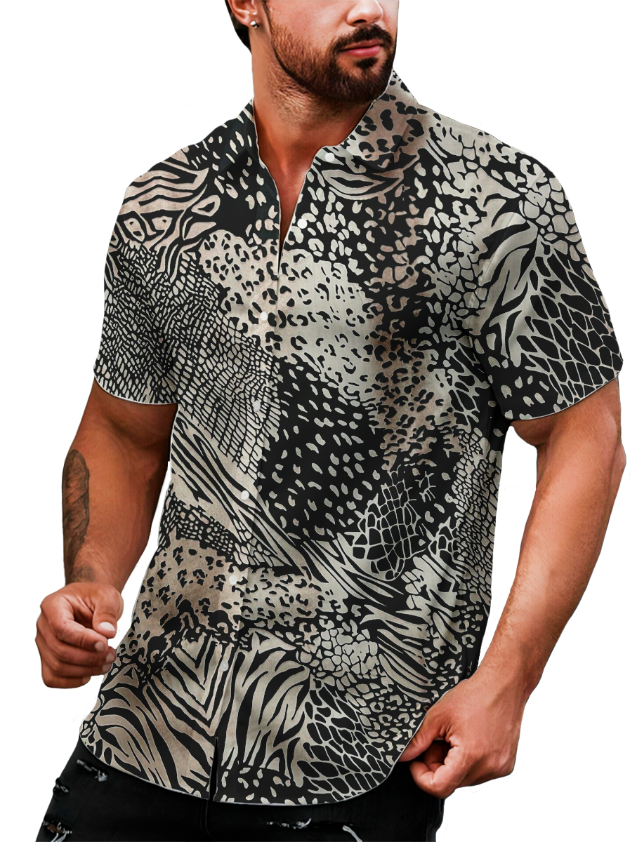 Foto 4 pulgar | Camisa Casual Strech Manga Corta para Hombre