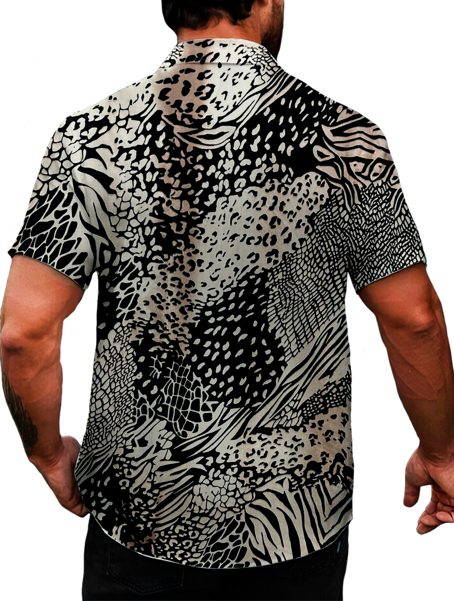 Foto 5 pulgar | Camisa Casual Strech Manga Corta para Hombre