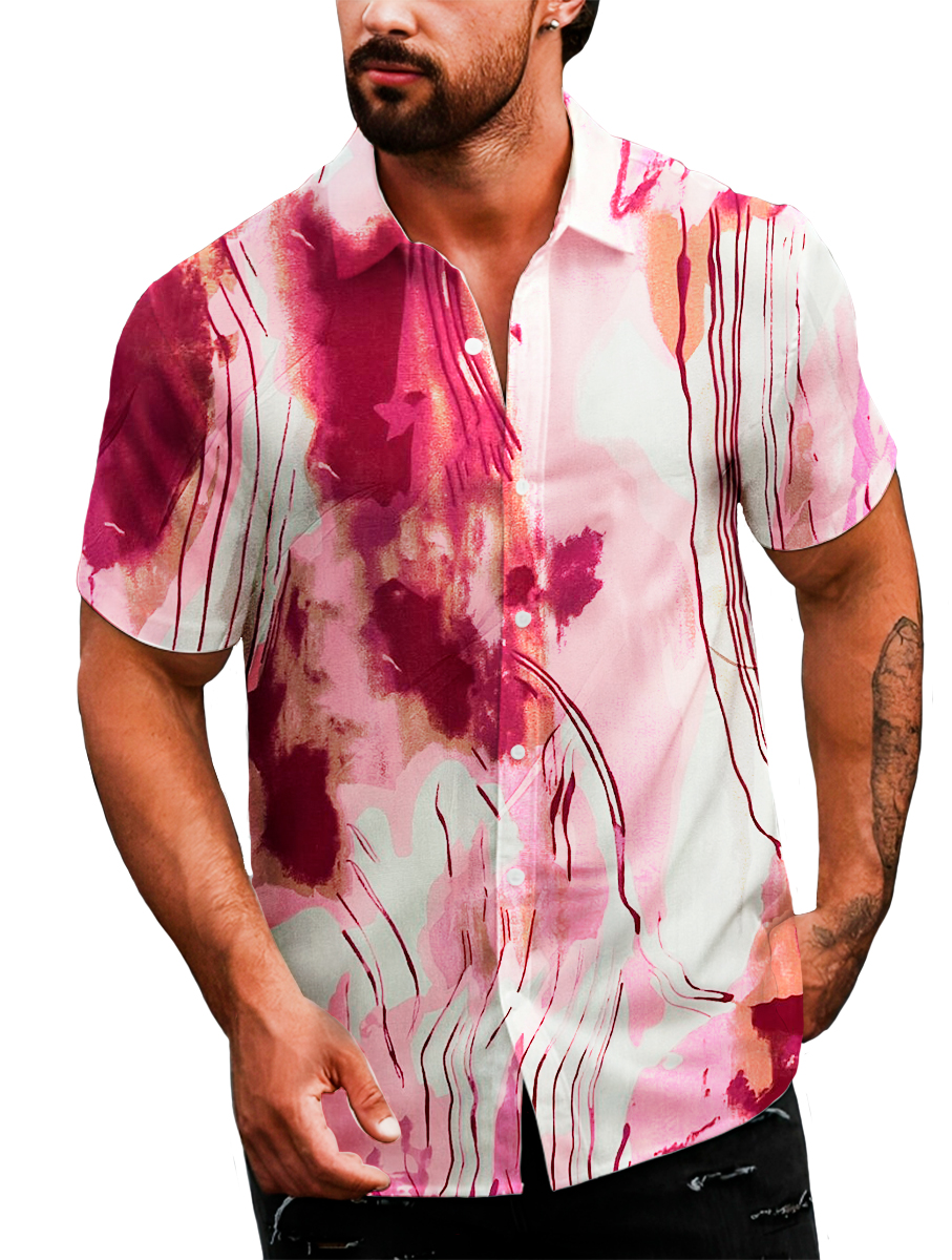 Camisa Casual Strech Manga Corta para Hombre