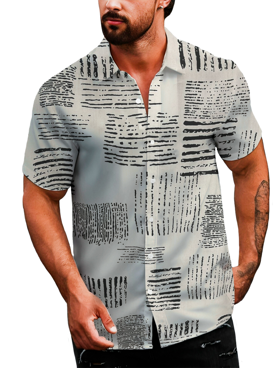 Foto 2 pulgar | Camisa Casual Strech Manga Corta para Hombre