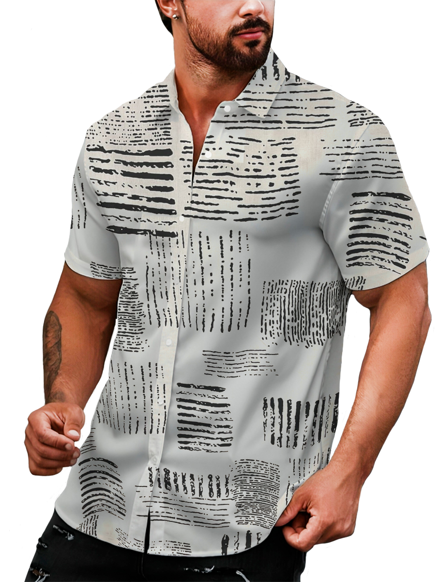 Foto 4 pulgar | Camisa Casual Strech Manga Corta para Hombre