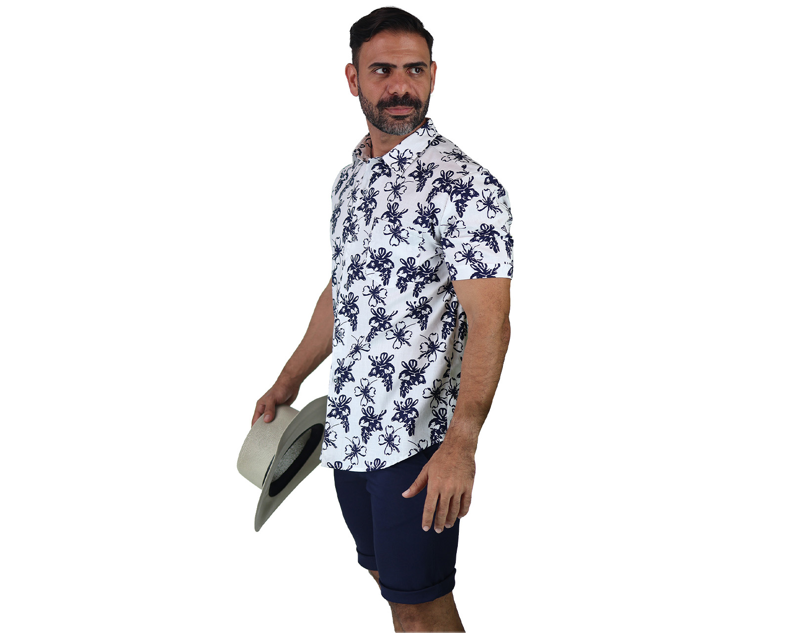 Foto 2 | Camisa Estilo Hawaiano De Manga Corta Marca Rams Cottons Modelo Bali Con Estampado Floral