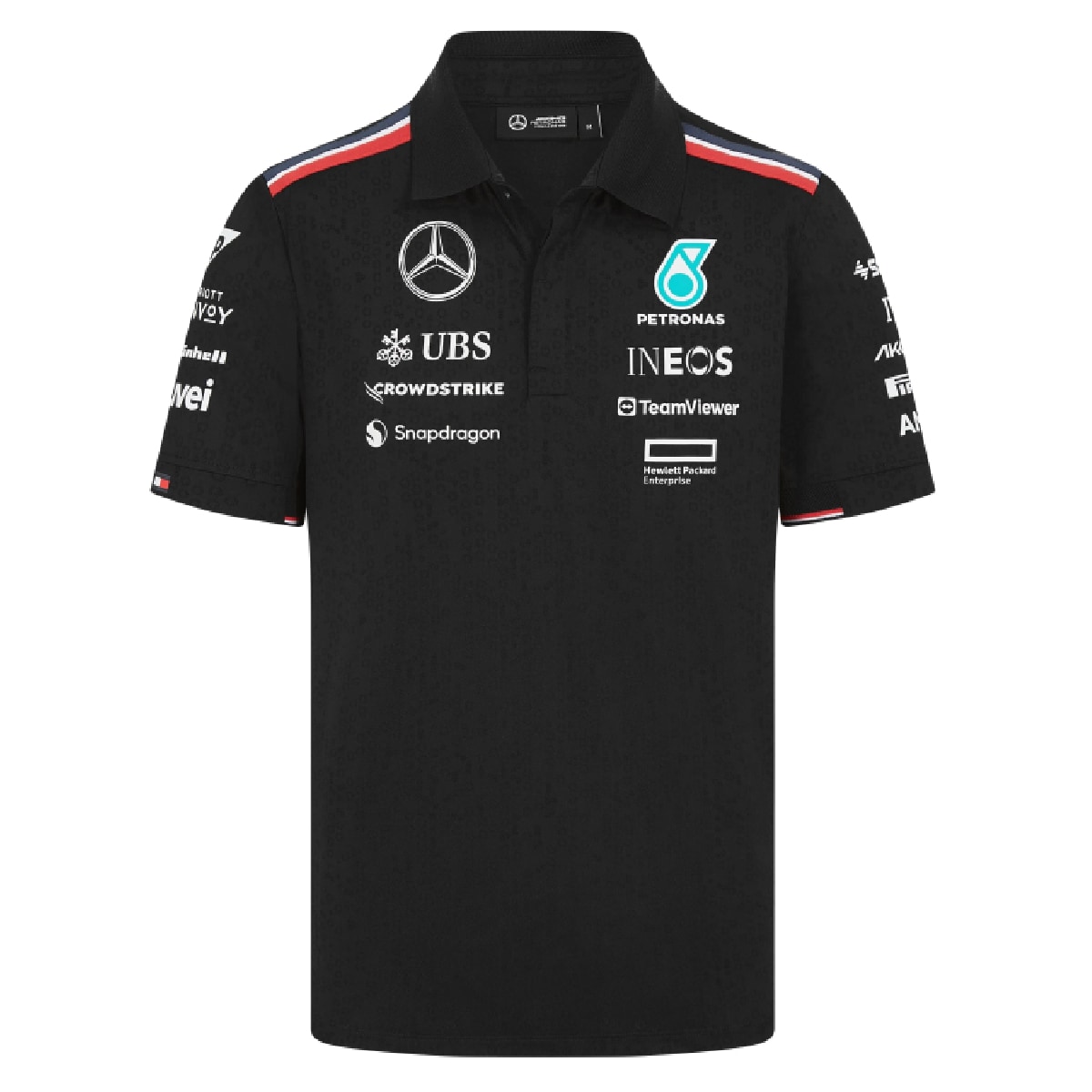 Mercedes Amg Petronas Camiseta Polo Negra Oficial 2024 $2,199