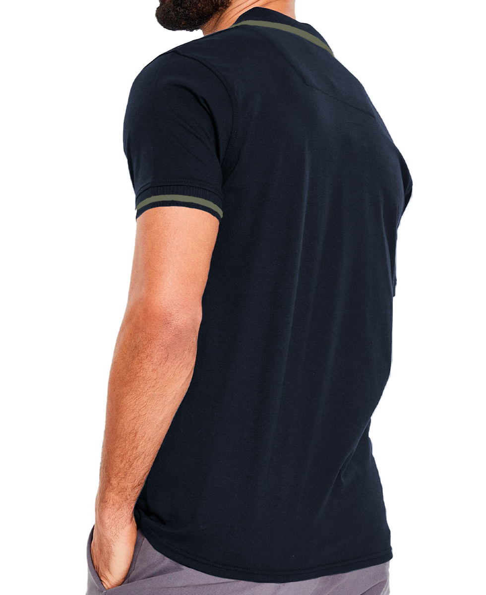 Foto 2 | Playera Polo Negra para Hombre