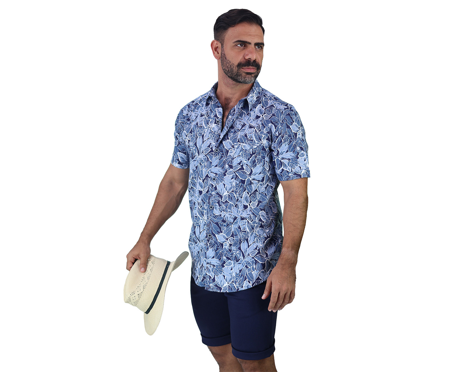 Foto 3 pulgar | Camisa Estilo Hawaiano de Manga Corta Rams Cottons Bali con Estampado Tropical