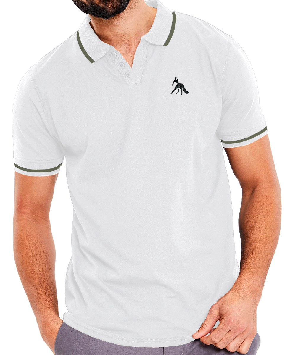 Foto 2 pulgar | Playera Polo Hombre Shendy Vendy Manga Corta Casual Camisa Blanco Grande