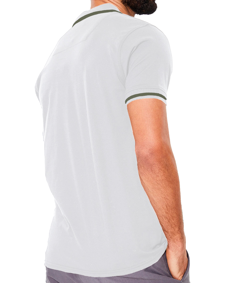 Foto 3 pulgar | Playera Polo Hombre Shendy Vendy Manga Corta Casual Camisa Blanco Grande